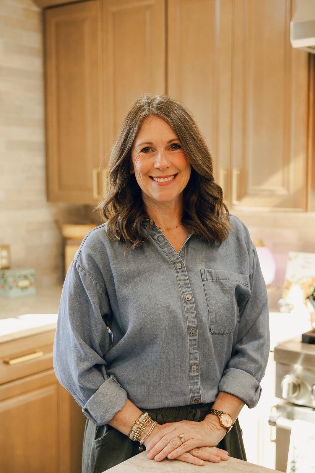 Picture of Lyndi Klein in the kitchen.